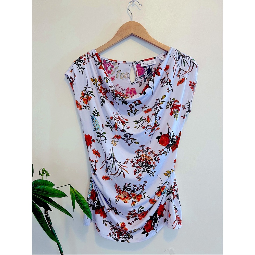 New York & Co Floral Blouse Size S